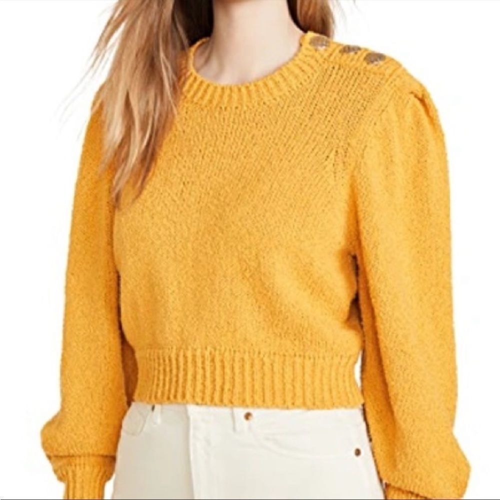 NWT ronny kobo sally a cropped sweater‎ balloon sleeve small